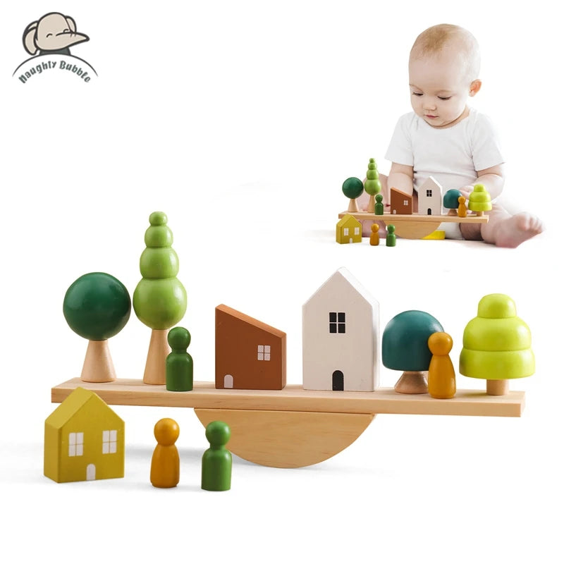 Montessori sensory stacking toys for babies