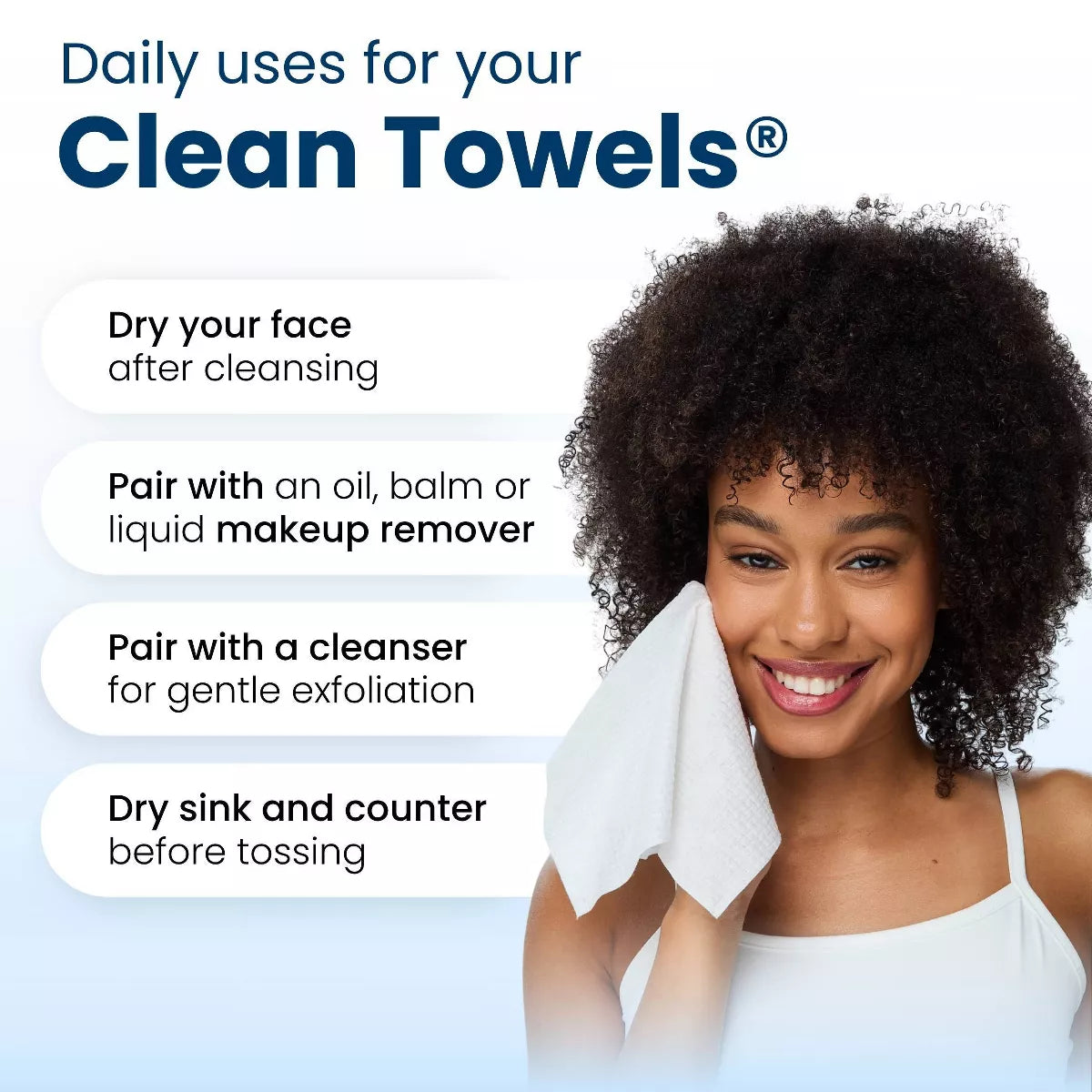 Clean Skin Club Disposable Face Towel for Improved Skin - XL - 50Ct