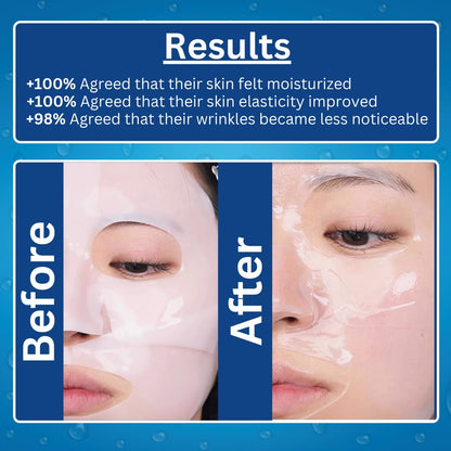 Bio-Collagen Real Deep Mask, Hydrating Overnight Hydrogel Mask, Pore Minimizing