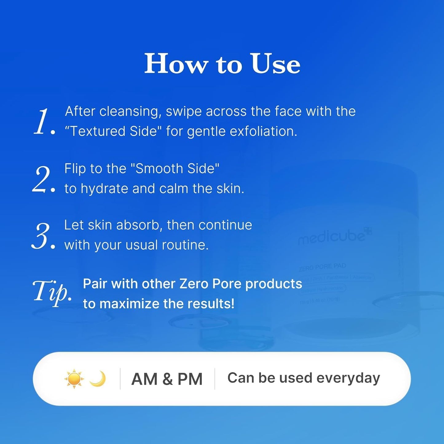 Revitalize Your Skin with Medicube Zero Pore Pads 2.0 - 70 Dual-Textured Facial Toner Pads for Exfoliation and Pore Minimization