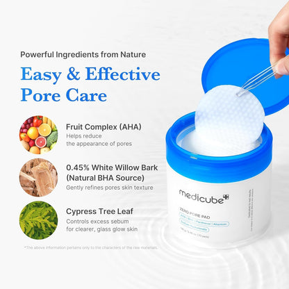 Revitalize Your Skin with Medicube Zero Pore Pads 2.0 - 70 Dual-Textured Facial Toner Pads for Exfoliation and Pore Minimization