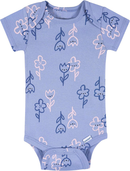 Baby Girls' 8-Pack Short Sleeve Mix & Match Bodysuits