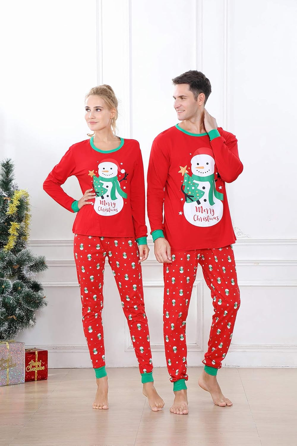 Family Pajamas for Christmas Halloween Thankgiving Hanukkah 100% Cotton Matching Family Xmas Pjs for Women Men Kids