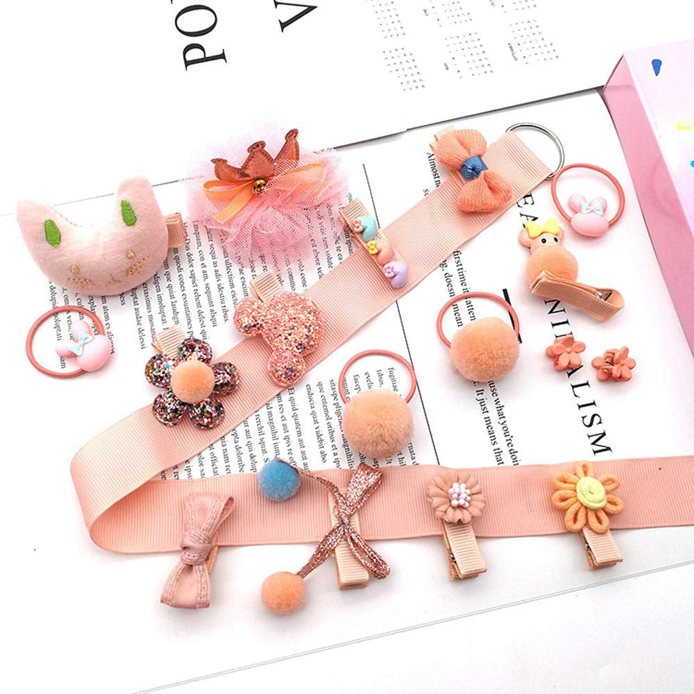 Baby Girl'S Hair Clips Cute Hair Bows Baby Elastic Hair Ties Hair Accessories Ponytail Holder Hairpins Set for Baby Girls Teens Toddlers, Assorted Styles, 36 Pieces Pack (Purple)