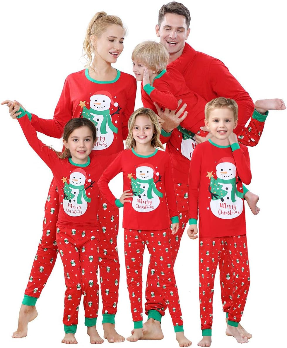 Family Pajamas for Christmas Halloween Thankgiving Hanukkah 100% Cotton Matching Family Xmas Pjs for Women Men Kids