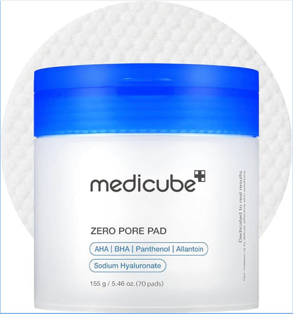 Revitalize Your Skin with Medicube Zero Pore Pads 2.0 - 70 Dual-Textured Facial Toner Pads for Exfoliation and Pore Minimization