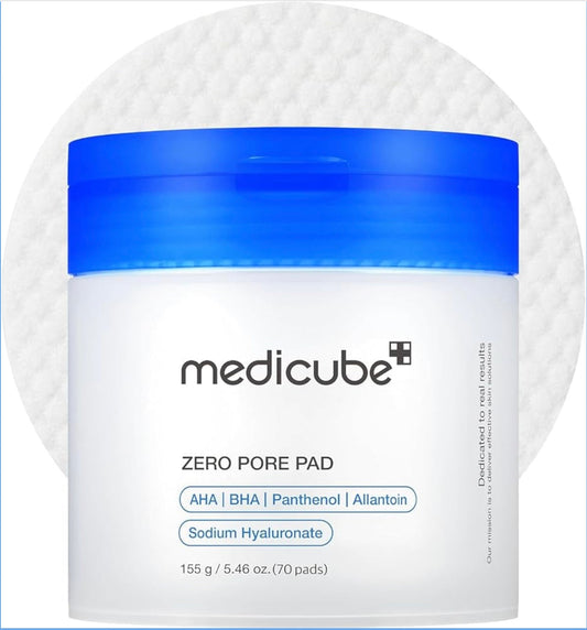 Revitalize Your Skin with Medicube Zero Pore Pads 2.0 - 70 Dual-Textured Facial Toner Pads for Exfoliation and Pore Minimization