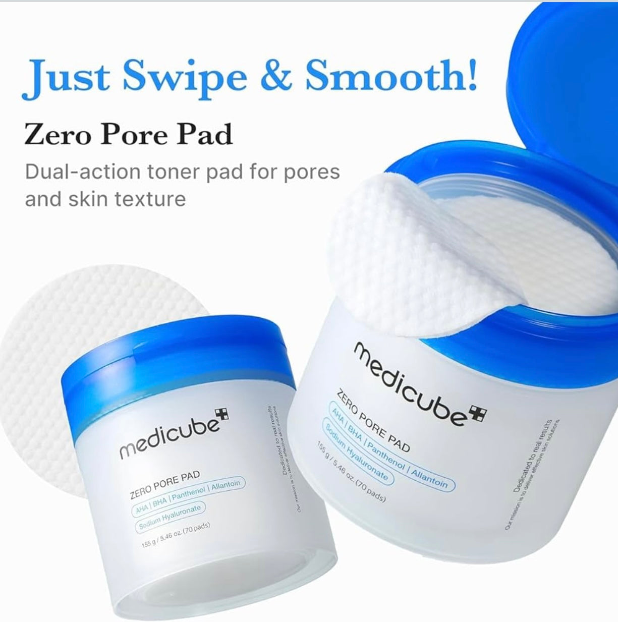 Revitalize Your Skin with Medicube Zero Pore Pads 2.0 - 70 Dual-Textured Facial Toner Pads for Exfoliation and Pore Minimization