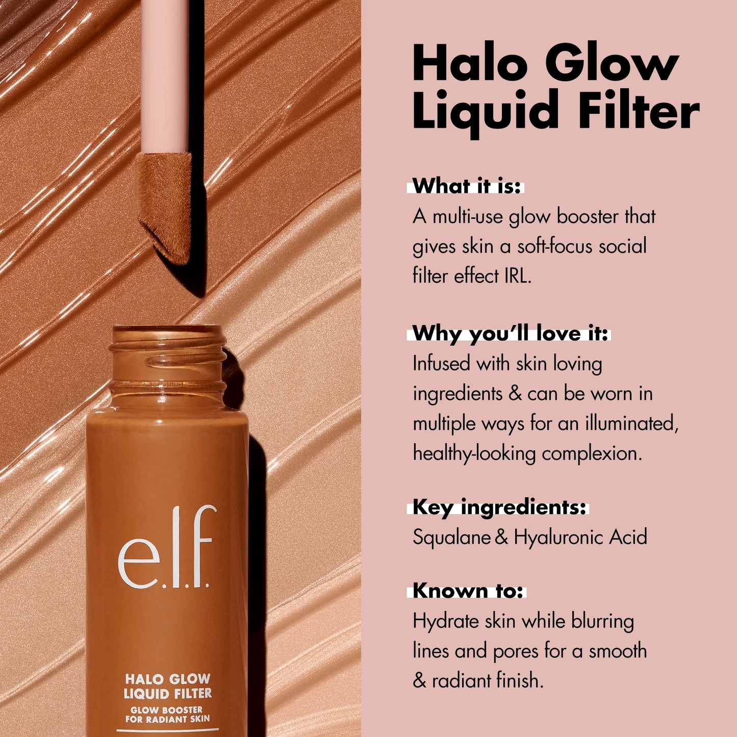 E.L.F. Halo Glow Liquid Filter, 0 Fair, 1.06 Fl Oz
