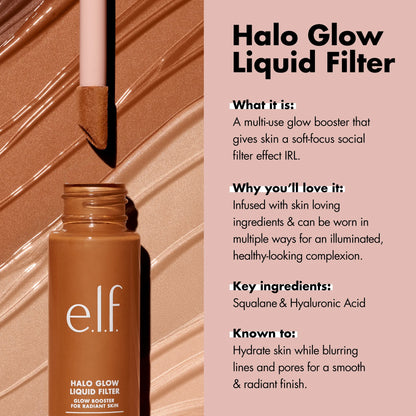 E.L.F. Halo Glow Liquid Filter, 0 Fair, 1.06 Fl Oz