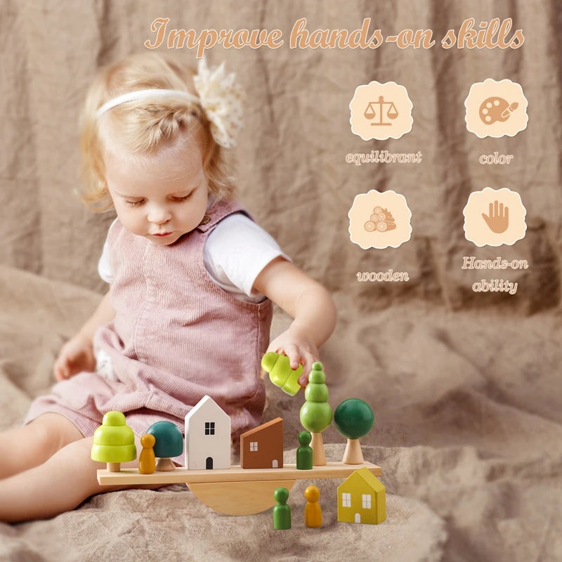 Montessori sensory stacking toys for babies