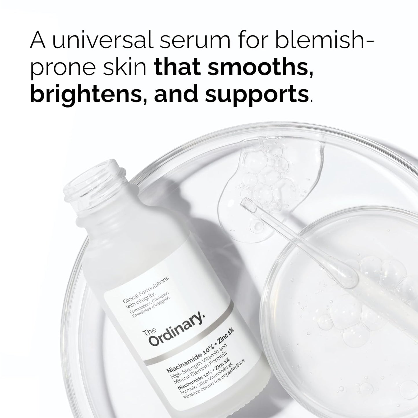 Skin Support Basics Duo - Skin Care Bundle Set for All Skin Types- Hyaluronic Acid 2% + B5 1 Fl Oz, Niacinamide 10% + Zinc 1% 1 Fl Oz