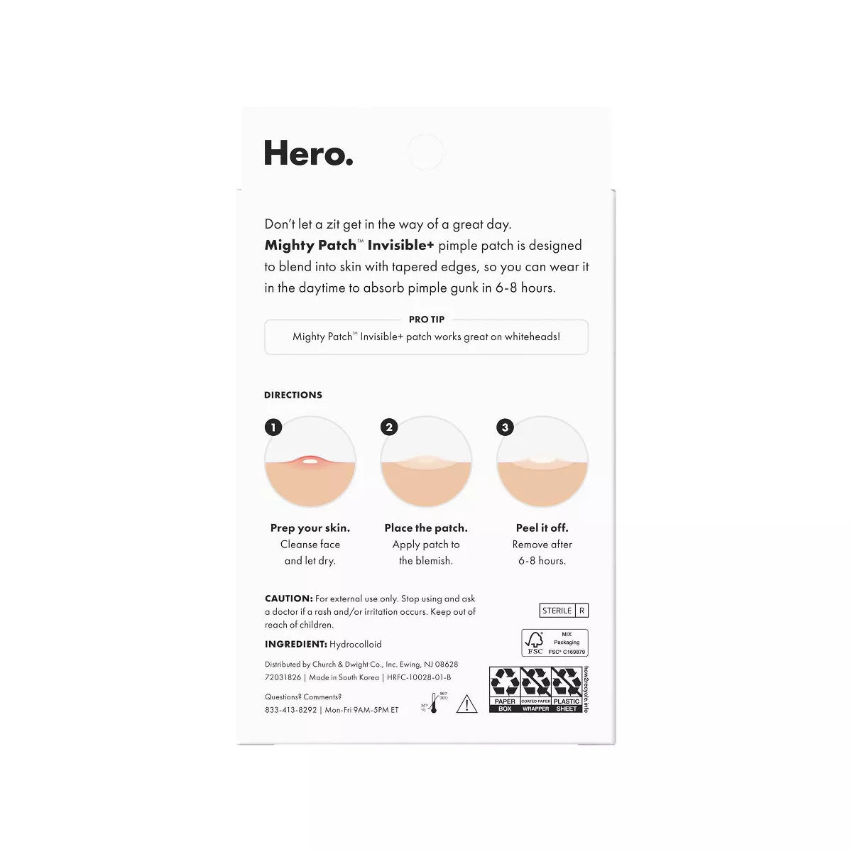 Hero Cosmetics Mighty Patch Invisible - 72Ct